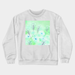 Flowers art light green Crewneck Sweatshirt